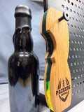 Packers Tribute Green & Yellow Quarter Sawn Oak & Resin Bottle Opener with Wax Cutter
