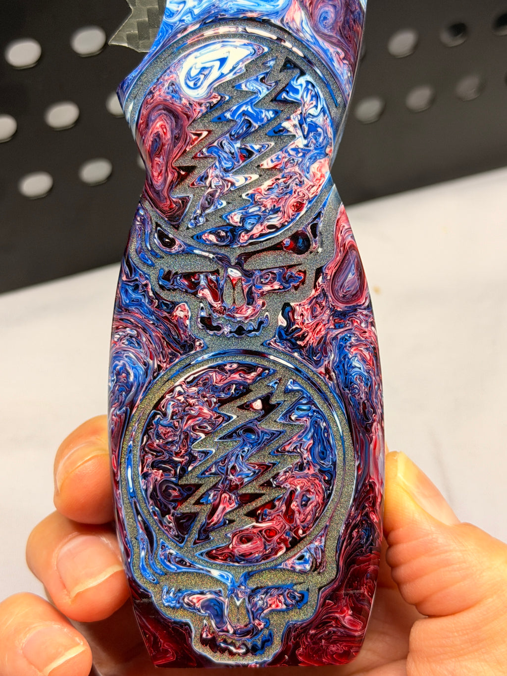 Grateful Dead Tribute - Red White Blue - Magnetic Bottle Opener with Wax Cutter