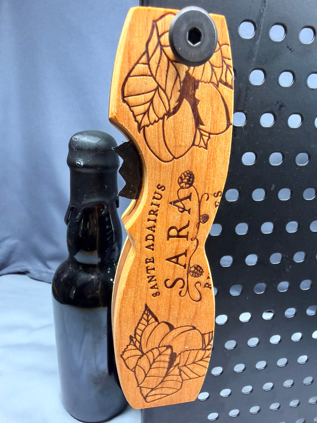 Sara - Made from Sante Adairius Rustic Ales Wood Crate - Magnetic Bottle Opener with Wax Cutter