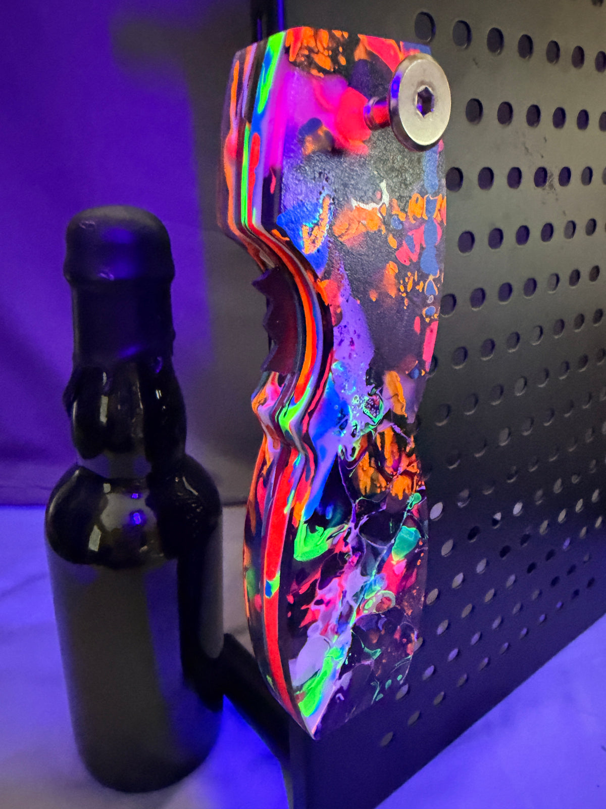 EPIC - Splatter Colors of Awesomeness - Magnetic Bottle Opener with Wax Cutter - UV Reactive