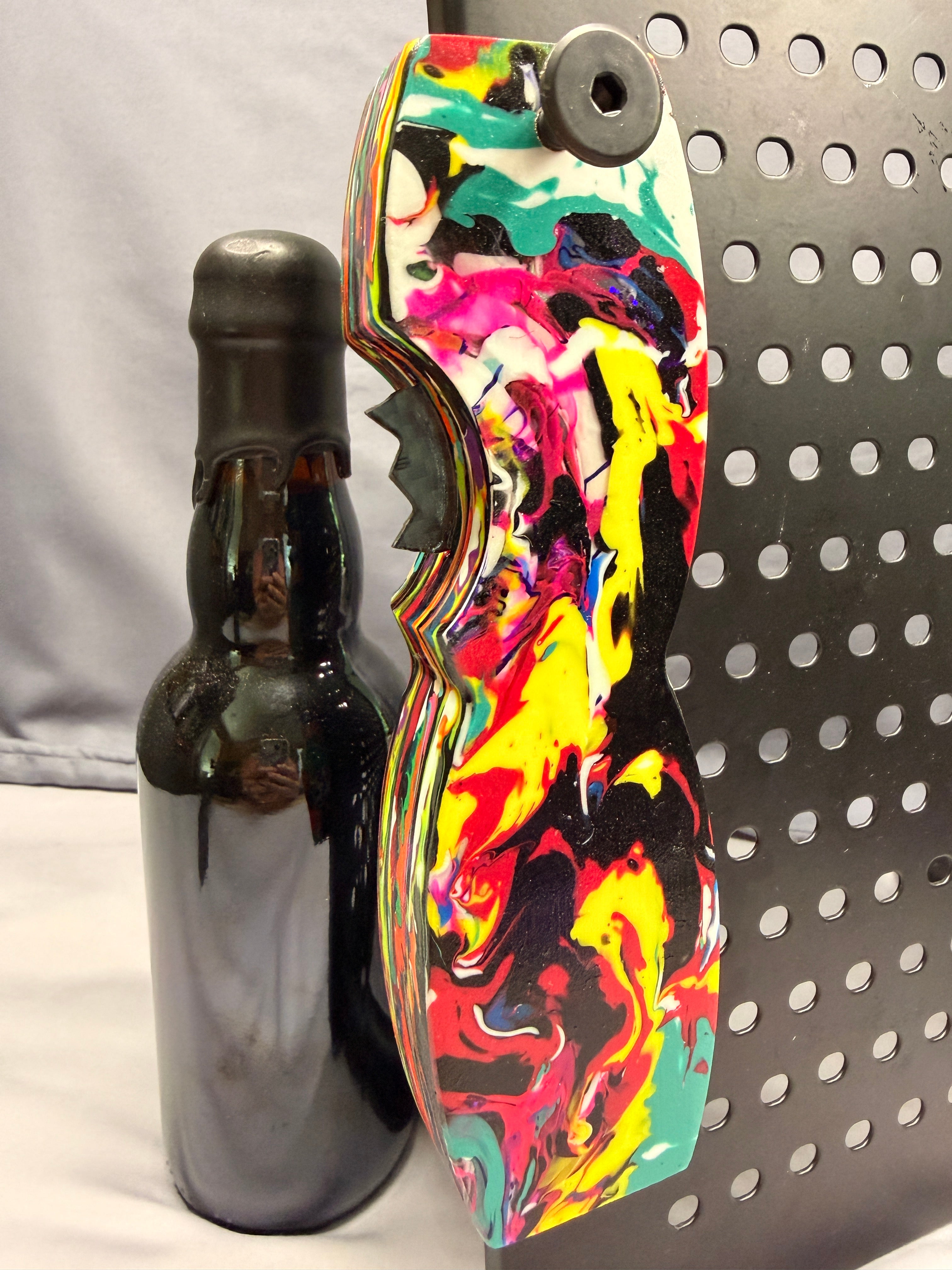 EPIC - Neon Chaos Magnetic Bottle Opener with Wax Cutter - UV Reactive