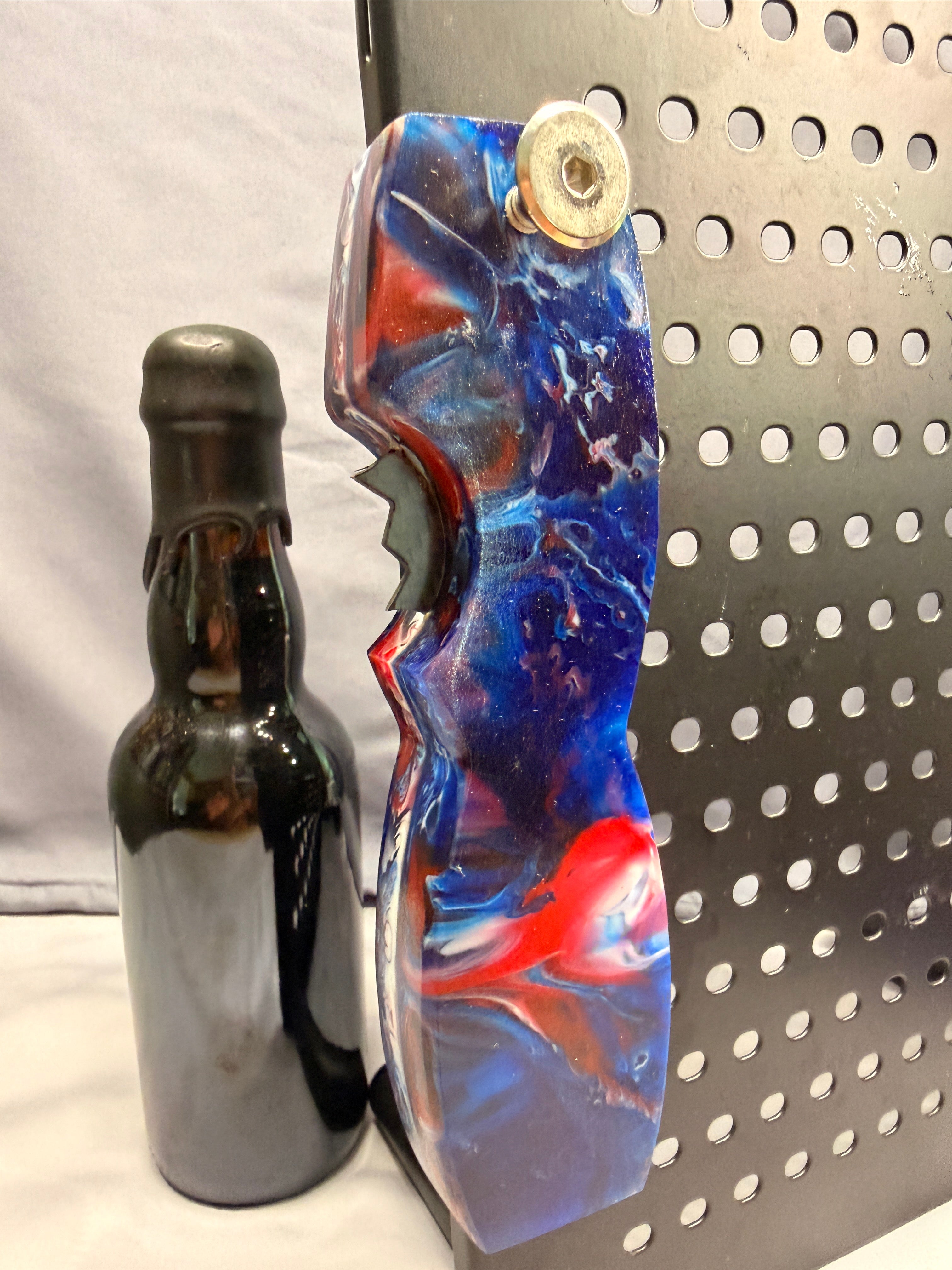Patriotic Storm Magnetic Bottle Opener with Wax Cutter