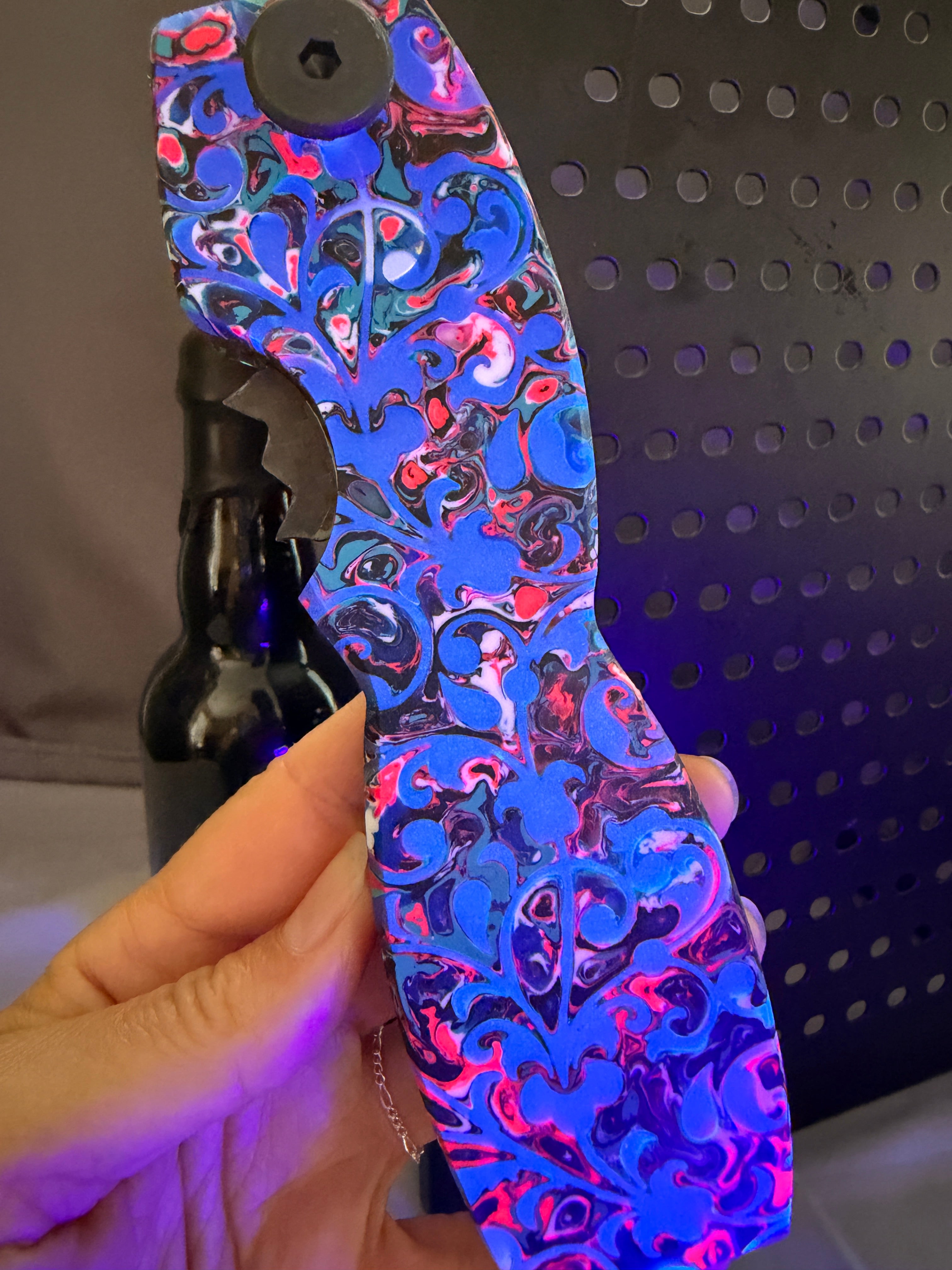 Cosmic Chaos Fusion - Magnetic Bottle Opener with Wax Cutter - UV Reflective