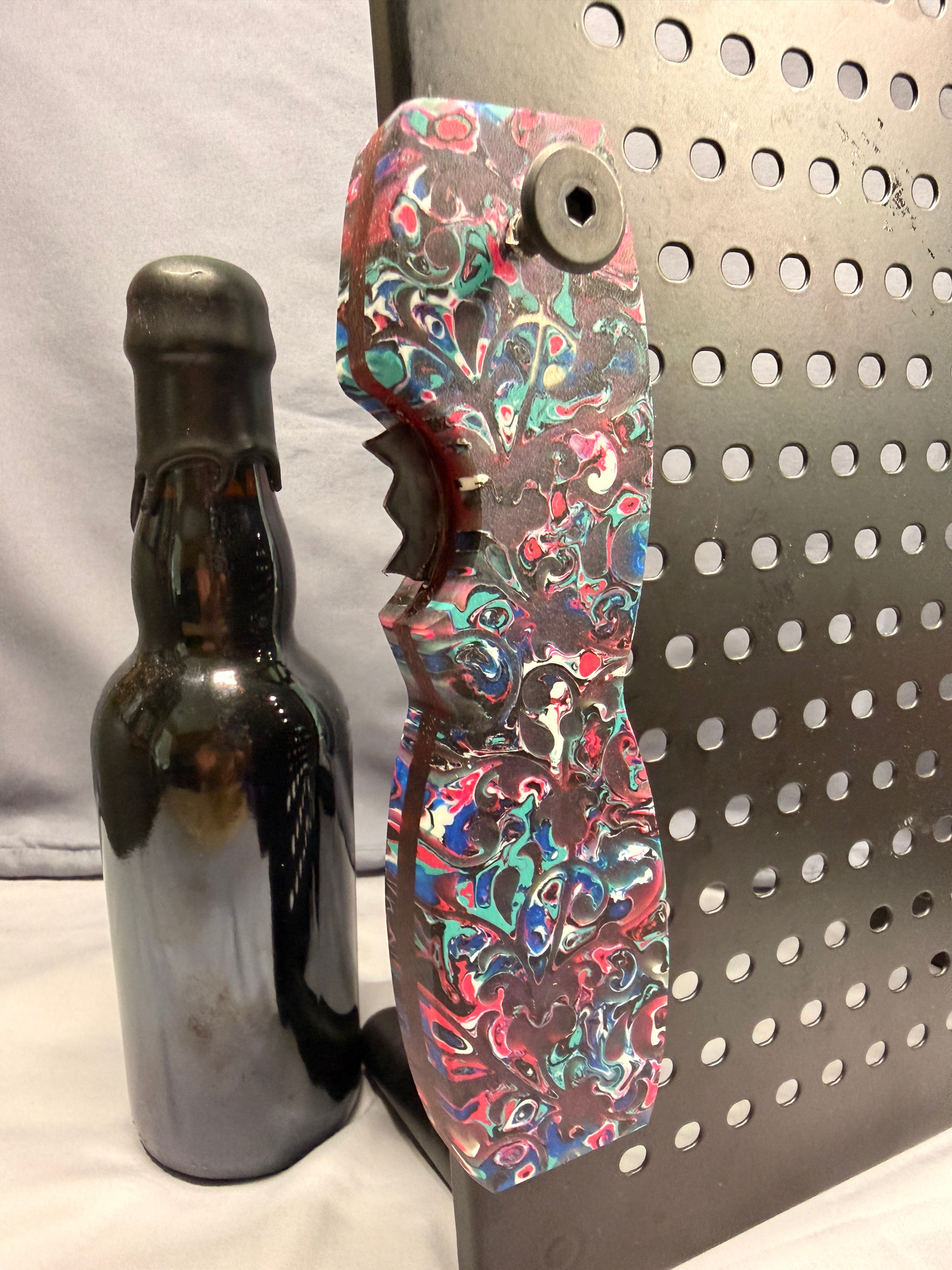 Cosmic Chaos Fusion - Magnetic Bottle Opener with Wax Cutter - UV Reflective