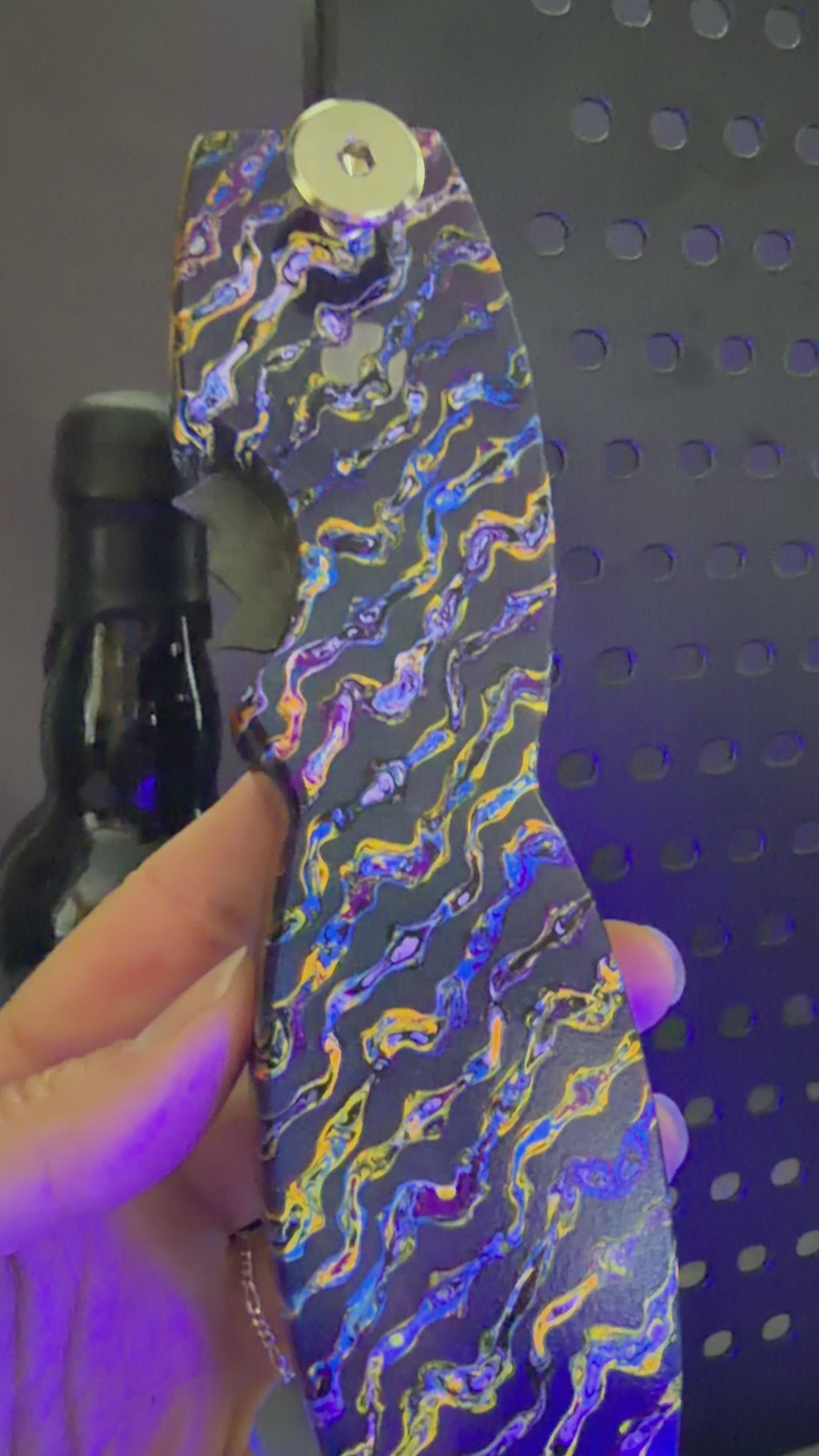 EPIC - Galactic Waves - Color shifting - Magnetic Bottle Opener with Wax Cutter - UV Reflective