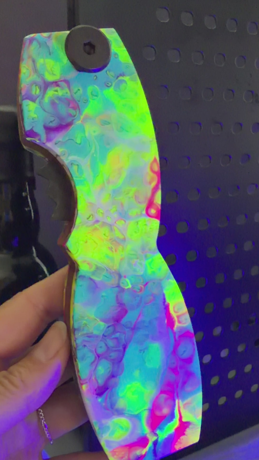 80's Neon Mirage - UV Glow - Magnetic Bottle Opener with Wax Cutter - UV Reactive