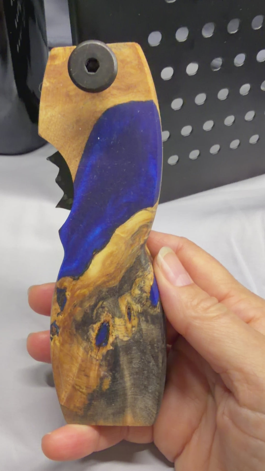 Midnight Ocean Drift Burl & Resin Magnetic Bottle Opener with Wax Cutter