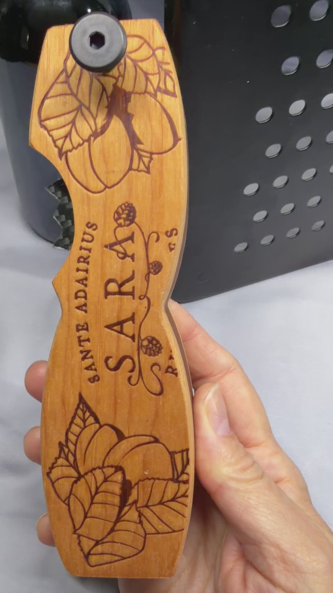 Sara - Made from Sante Adairius Rustic Ales Wood Crate - Magnetic Bottle Opener with Wax Cutter