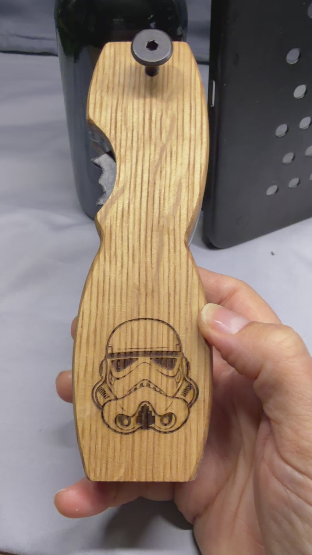 Oak - BeerTrooper - May the Force be with you Tribute - Beer Bottle Opener w/ Wax Cutter