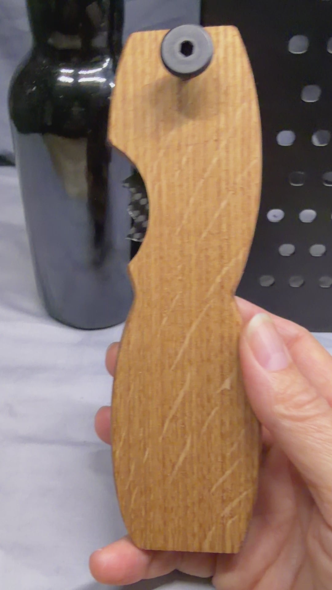 Quarter Sawn Oak Wood - Beer Bottle Opener w/ Wax Cutter