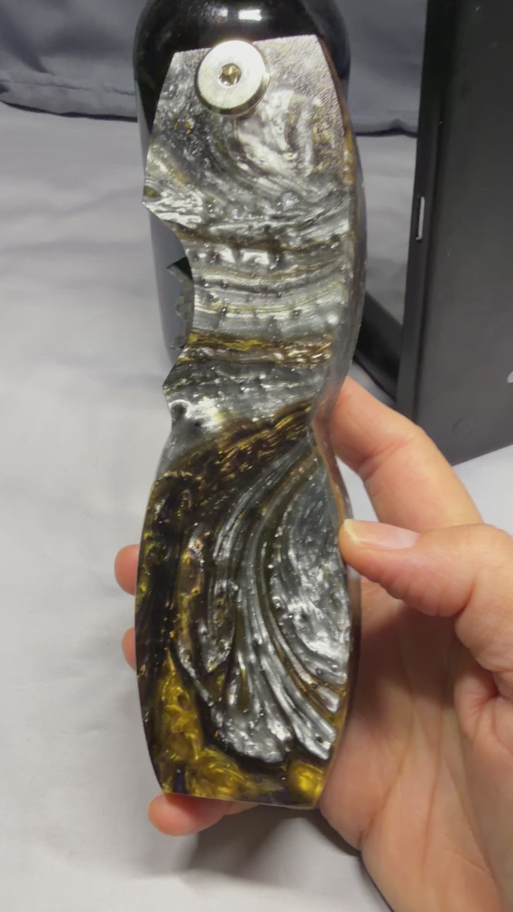 Molten Metals Resin - Magnetic Bottle Opener with Wax Cutter