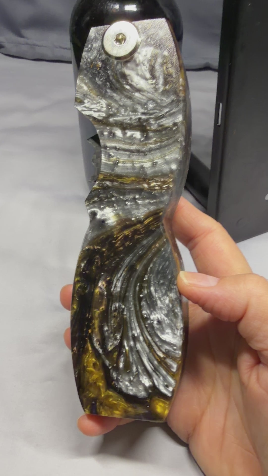 Molten Metals Resin - Magnetic Bottle Opener with Wax Cutter