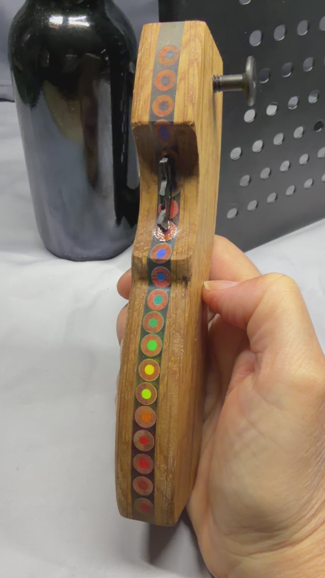 Artisan Pencil Set Inlay Quarter Sawn Oak - Magnetic Bottle Opener with Wax Cutter