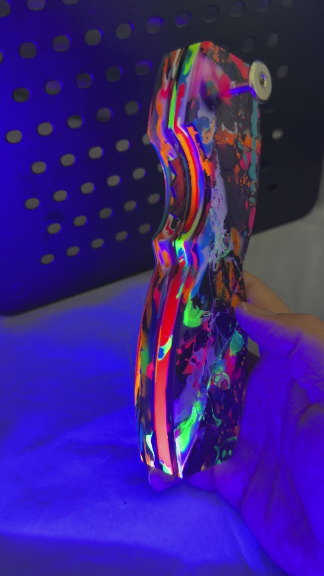 EPIC - Splatter Colors of Awesomeness - Magnetic Bottle Opener with Wax Cutter - UV Reactive